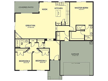 New homes in Silver Lake, WA. Presented by Cano Real Estate. 1580 square foot plan