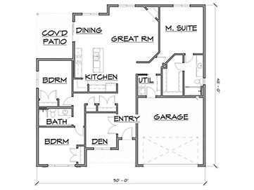 New homes in Silver Lake, WA. Presented by Cano Real Estate. 1665 square foot plan