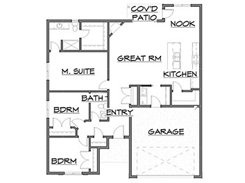 New homes in Silver Lake, WA. Presented by Cano Real Estate. 1534 square foot plan