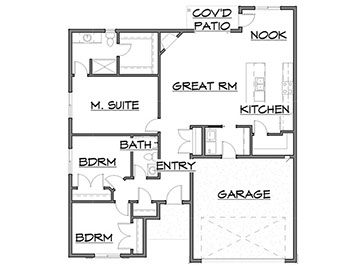 New homes in Silver Lake, WA. Presented by Cano Real Estate. 1580 square foot plan