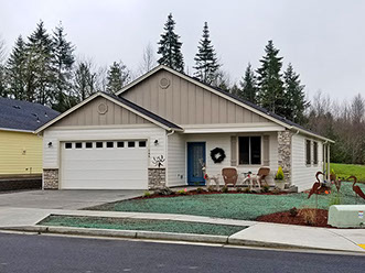 New home construction in Silver Lake, Washington by Universal Construction and Bradley S Thomas Construction. 1534 square foot floor plan