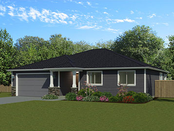 New homes in Silver Lake, WA. Presented by Cano Real Estate. 1580 square foot plan
