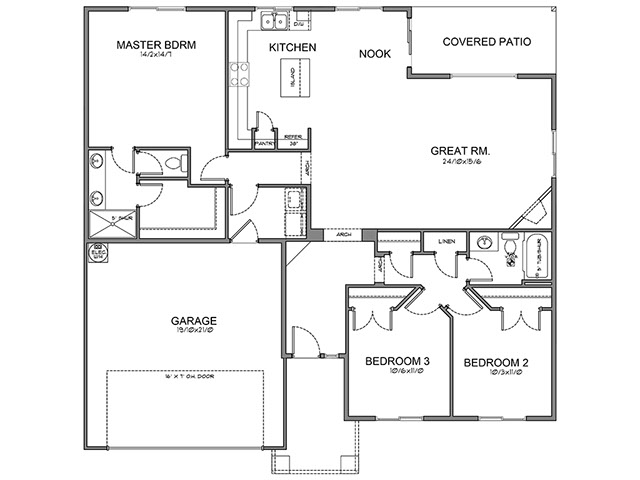 New homes in Silver Lake, WA. Presented by Cano Real Estate. 1580 square foot plan