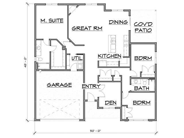 New homes in Silver Lake, WA. Presented by Cano Real Estate. 1665 square foot plan