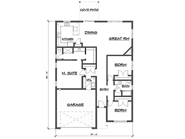 New homes in Silver Lake, WA. Presented by Cano Real Estate. 1663 square foot plan
